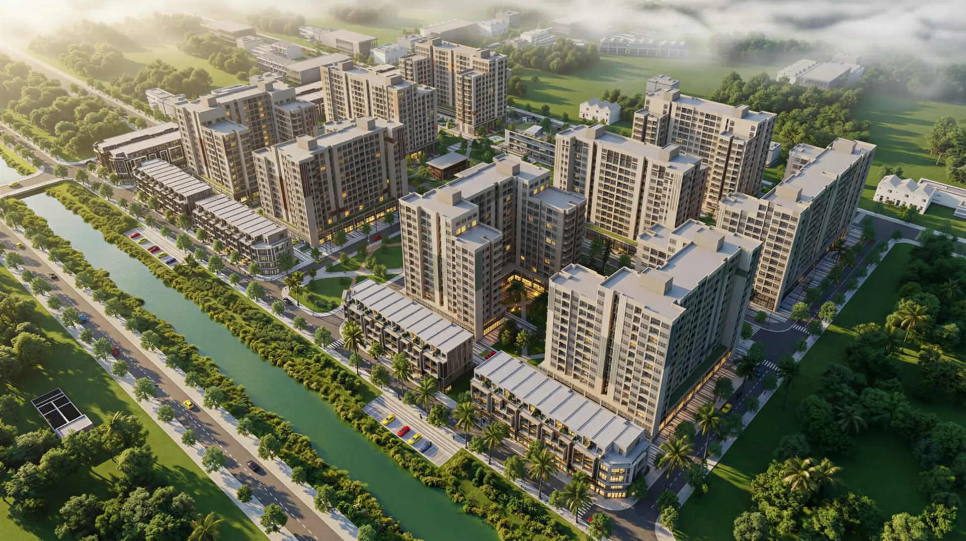 Phối cảnh tổng thể & kết nối vùng